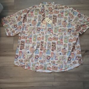 RSVLTS Cartoon Character Print Men's Shirt